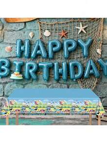 New Cartoon  Party Decorations Disposable PE Tablecloth For Birthday Gathering - Multicolor - View 6