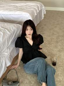 Women Blouses & Shirts - Black - View 4