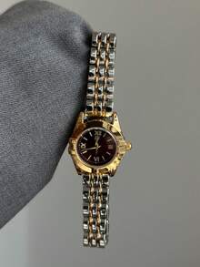 Jam Tangan Quartz Elegan dan Istimewa, Menampilkan Desain Klasik, Sempurna untuk Perjalanan Sehari-hari, Jalan-jalan Santai, dan Acara Sosial. - Perak Emas - View 2