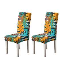 1/2/4/6pcs Printed Elastic Chair Covers, Full Coverage Chair Slipcovers For Home, Hotel, Restaurant, Dining Room, All Season Use - Multicolor - View 30
