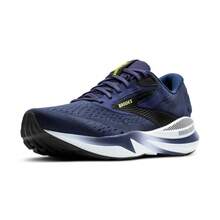 Brooks Mens Adrenaline 24 Running Shoes - 海軍藍/黑/亮綠色 - 查看 1