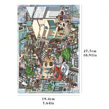 全新大場景貼紙 成人場景模型貼紙 房屋貼紙 微縮場景貼紙 風景貼紙 景觀貼紙 手帳貼紙 可重複使用 多種尺寸可選 - A - 查看 11