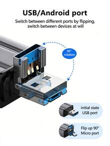 Lector de tarjetas de interfaz dual de alta velocidad, USB-A & Tipo-C, adaptador multifunción SD/TF, compatible con todos los dispositivos - Versión mejorada - Ver 8
