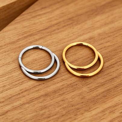 Khuyên mũi 16G bằng thép không gỉ 316L, khuyên xỏ lỗ mũi Daith, không gây dị ứng, mạ vàng 18K, trang sức xỏ khuyên cơ thể, khuyên mũi cho nữ.