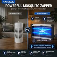 HAVIRORO Bug Zapper Indoor, 3200V High-Voltage Electric Mosquito Zapper, Dual Band Attraction, Fly Trap Mosquito Trap, Fly Killer Fly Zapper, Type-C - 白色的 - 查看 2