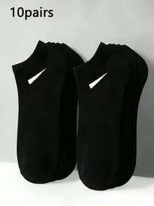 60pcs/30pcs/20pcs/2pcs Unisex Black, White, Gray Solid Color Ankle Socks, Invisible Socks, Minimalist Comfortable Breathable Versatile, Suitable For Spring/Summer Casual Wear, Home - Multicolor - View 11