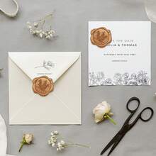 25 PCS Rosemary Pattern Self-Adhesive Wax Seal Stickers For Gifts Wedding Invitation Envelope Sealing-Bronze - Rosemary-bronze - View 7