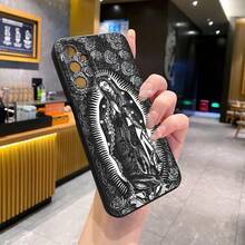 1pc Saint Praying UV Printed Anti-Drop Phone Case, Suitable For Samsung/Galaxy/ Android Models - Black - View 6