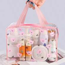 Printed Toiletry Storage Bag, Handheld Wash Bag, Large Capacity, Multi-Scenario Use, Cartoon Cosmetic Bag - Multicolor - View 6