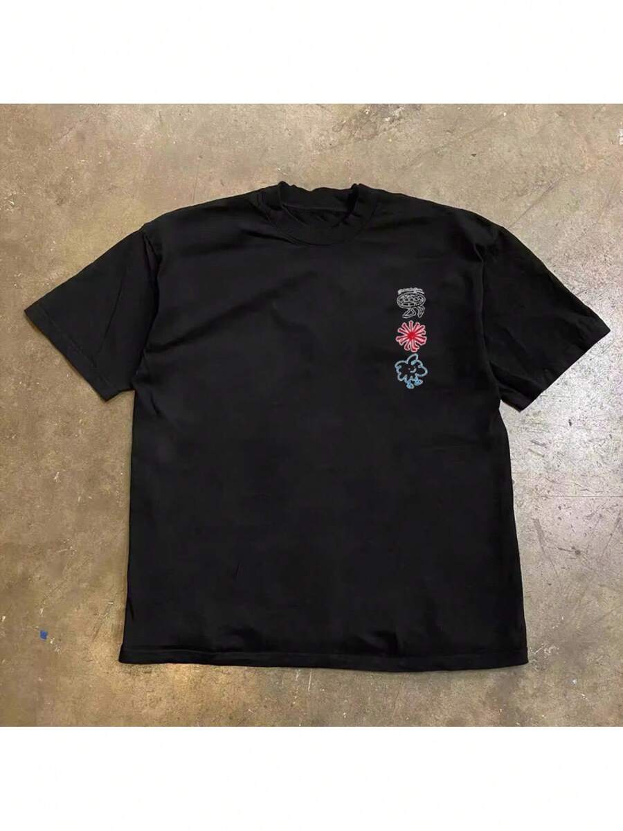 Pure! T-Shirt: Comfortable And Fashionable Short-Sleeved Couple's T-Shirt For Women And Men. - Black - View 1