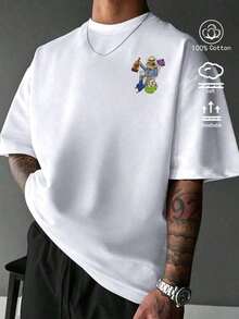 Unisex Summer Short-Sleeved Crew Neck T-Shirt: Streetwear Style, Casual Chic With A Touch Of Fun, Versatile For Everyday Wear, Perfect For Y2K Fashion, Sporty And Festival Outfits – A Unique Piece With A Fun Print "DeBí TiRAR Más FOTOS". - 布蘭克 - 查看 2