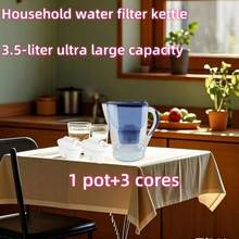 1 Set 3.5L Home Water Filter Pitcher With 1/2/3 Replacement Filters, Effectively Filters Tap Water To Remove Particulates, Impurities, Sediment, Rust, Reduces Scale And Chlorine - View 11