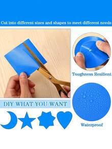 40Pcs/20Pcs Conjunto de Reparo de Piscina de Vinil, Kit de Reparo de Remendo de Piscina PVC Autoadesivo de 7cm, Remendos de Piscina Inflável Personalizáveis, Adequado para Reparos de Plástico de Produtos de Piscina e Barco Inflável - A - Visão 5