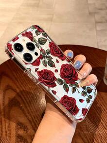 Funda transparente con estampado realista de lirio compatible con iPhone & compatible con Samsung - Multicolor - Ver 3
