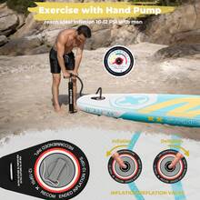 335cm Stand Up Paddle Board With All Accessories Kits, Premium Inflatable SUP Paddleboard With Hand Pump,Backpack,Non-Slip Deck For Adults & Youth Of All Levels - Mint Blue - View 4