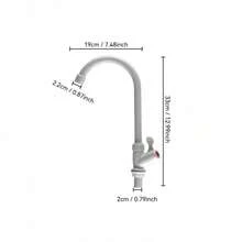 Single Cold Water Kitchen Faucet, 360° Rotating Spout, Anti-Splash, Easy To Install On Bathroom Sink. - Multicolor - View 6