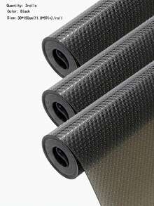 1 Roll/3 Rolls/5 Rolls Transparent Black Shelf Liner, Small Non-Slip Cabinet Mat, Transparent Non-Adhesive Drawer Liner, EVA Waterproof Refrigerator Mat, Easy To Cut Cabinet Liner, Suitable For Shelves, Tables, Cabinets, Kitchen, Storage Racks. (Small 11.8 Inches*59 Inches/30*150cm) - Pure Black - View 12