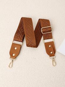 Adjustable Vintage Rhombus Woven Strap, Versatile Decompression Shoulder Strap For Women Bags, Luggage Replacement Accessory - Multicolor - View 3