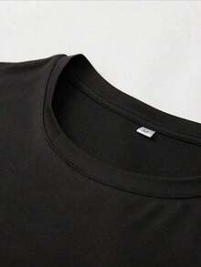 Camiseta de manga corta informal y deportiva para hombre, talla grande, con estampado gráfico "Trust Salt & Sugar", adecuada para el verano - Ropa deportiva con diseño de salero, ideal para amantes de la sal (lavable a máquina) - Camiseta negra con patrón de cristales de sal blancos, corte holgado, top para entrenamientos al aire libre, diseño geométrico, estilo de moda masculino adulto con gráfico divertido sobre la temática de la sal. - Negro - Ver 3