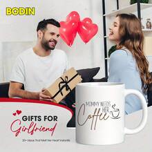 [24-Hour Shipping Within Mexico] Double-Sided Mug, 1 Unit, 11 Oz, Ceramic, Coffee Mug, "Mom Needs Her Coffee" Text And Mug Design, Dishwasher , Funny Mugs, Perfect Gift For Mothers, Mother's Day/Birthday/Gifts - 1 - 查看 2