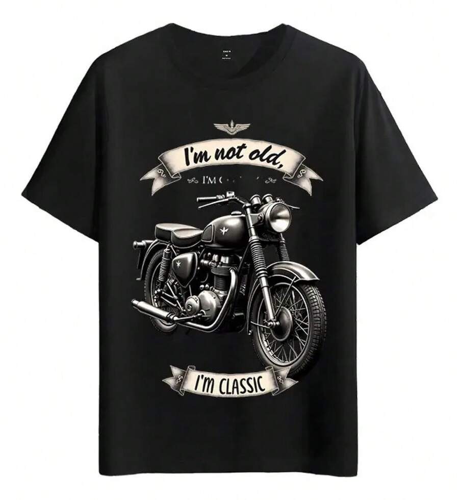 Camiseta Muscle Freaks Estilo Vintage de Motocicleta - Negro - Ver 1