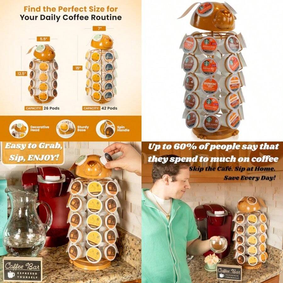 Coffee Capsule Storage Racks - Brown Dog - View 1