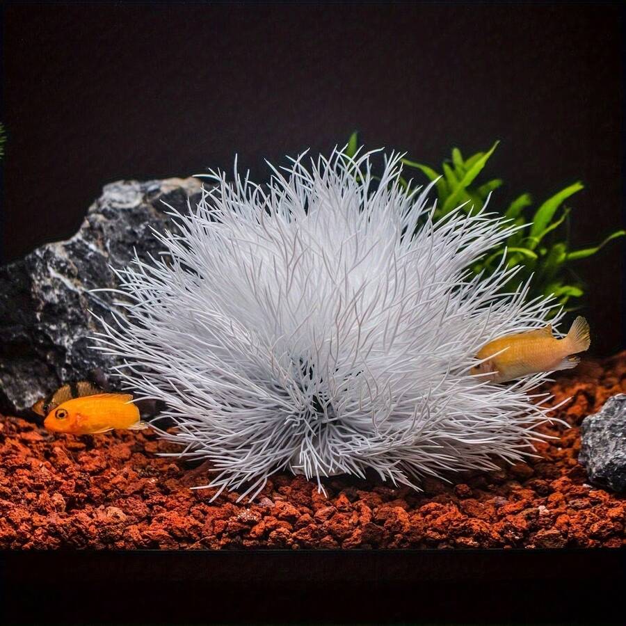 鮮豔人造水族植物 - PVC 水族裝飾，逼真水下景觀配件
