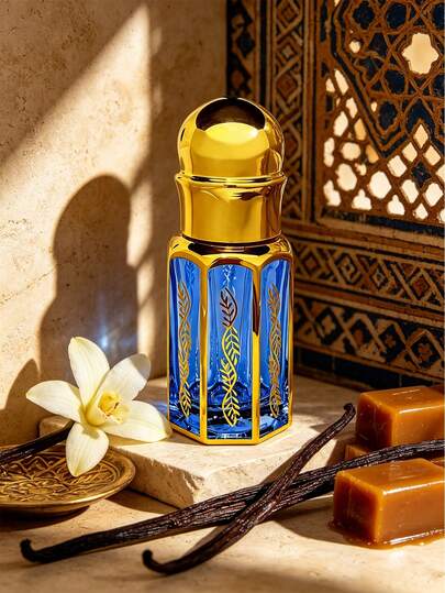 Arabian Roll-On Perfume Oil, Oriental Gourmand Scent, Long Lasting Alcohol-Free Fragrance, For Daily & Travel Use, 10ml