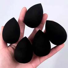 5入粉色水滴形美妝粉撲，乾濕兩用化妝海綿，無乳膠底妝暈染海綿，適用液體、乳霜、遮瑕膏，柔軟無瑕美妝工具 - 彩色 - 查看 9