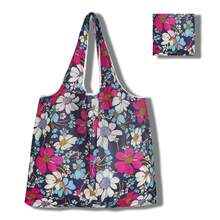 Large Capacity Foldable Shopping Bag, Foldable Bag, Creative Portable Printed Tote Storage Bag - Multicolor - View 11