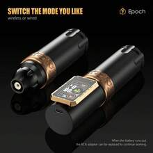 Ambition 1 قطعة Epoch قلم وشم لاسلكي قابل لتعديل الضربة بمحرك دوار بدون قلب بطارية 2400mAh شاشة رقمية لاسلكي RCA وضع مزدوج مسدس وشم للمحترفين - متعدد الألوان - مشاهدة 11