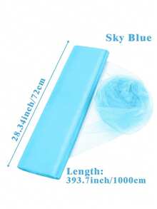 1/2/5pcs Blue Organza Arch Fabric,Gender Reveal Party Decoration,Gender Reveal Party Supplies,Baby Shower Gift,Baby Shower Decoration,Baby Shower Party Chair Back Decorations,Birthday Decor Table Flags,Mesh Table Flags,Birthday Party Decorations,Gift Packaging Yarn,Dining Table Center Decoration,Flower Packaging Yarn,Party Gifts, Newborn Baby Party Decor,Party Supplies,Party Favors - Blue - View 15