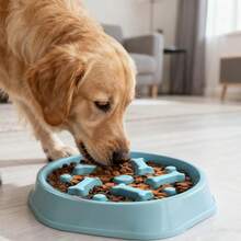 Slow Feeder Dog Bowls Anti Gulping Reduces Gastric Burden Prevents Bloat And Digestive Issues Durable Material Easy To Clean Puppy Slow Feeder Bowl Healthy Eating Excess Energy Management MRGX - Random Color 1pc - View 5