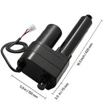 12-V-Linearantrieb, 150 mm Hub, 9000 N, Linear Actuator, IP65, wasserdicht, 5 mm/s, Lineartechnik-Aktuatoren mit Montagehalterungen für Industriemaschinenbehälter, schwere Hebesysteme - Überlast 9000N 6 Zoll - Übersicht 10