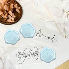 20 Buah Stiker Segel Lilin Perekat Motif Eucalyptus untuk Hadiah, Undangan Pernikahan, dan Amplop - Biru Muda - Eucalyptus-Biru Muda - View 7