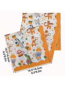 20/40pcs Animal Pattern Colorful Printed Napkins, Jungle Theme Party Disposable Double Layer Colorful Square Paper Napkins, Suitable For Outdoor Birthday Party, Cocktail Decoration And Restaurant Use - Multicolor - View 6