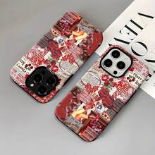 Funda para teléfono de estilo vintage con temática del Oeste, compatible con Samsung, Apple, VIVO, OPPO, , Transsion, ,  y Honor. Fabricada en TPU, ofrece protección contra golpes y caídas. Un regalo ideal para amigos y familiares. - Negro - Ver 4