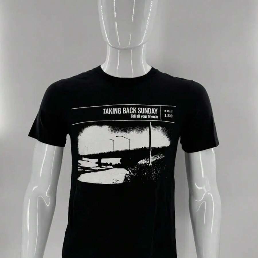 Camiseta Taking Back Sunday Tell All Your Friends, negra, talla M para hombre - Negro - Ver 1