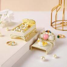 Bed Shape Trinket Box Hand-Painted Small Jewelry Boxes Enamel Wedding Favor Women - Cat Bed - View 5