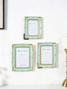 Vintage European Style Gold Curved Picture Frame, Decorative Photo Frame, Suitable For Home Decor And Photo Display, Ideal Gift For Birthday, Party, Anniversary, Graduation And Other Occasions - Gold-rimmed Photo Frame - View 5
