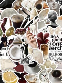 60pcs Old Money Style Clean Lady Sticker - Luxury Coquette Aesthetic Waterproof Vinyl Decal For Laptop Phone Case Tablet Computer Guitar Skateboard - 1 Set - View 11