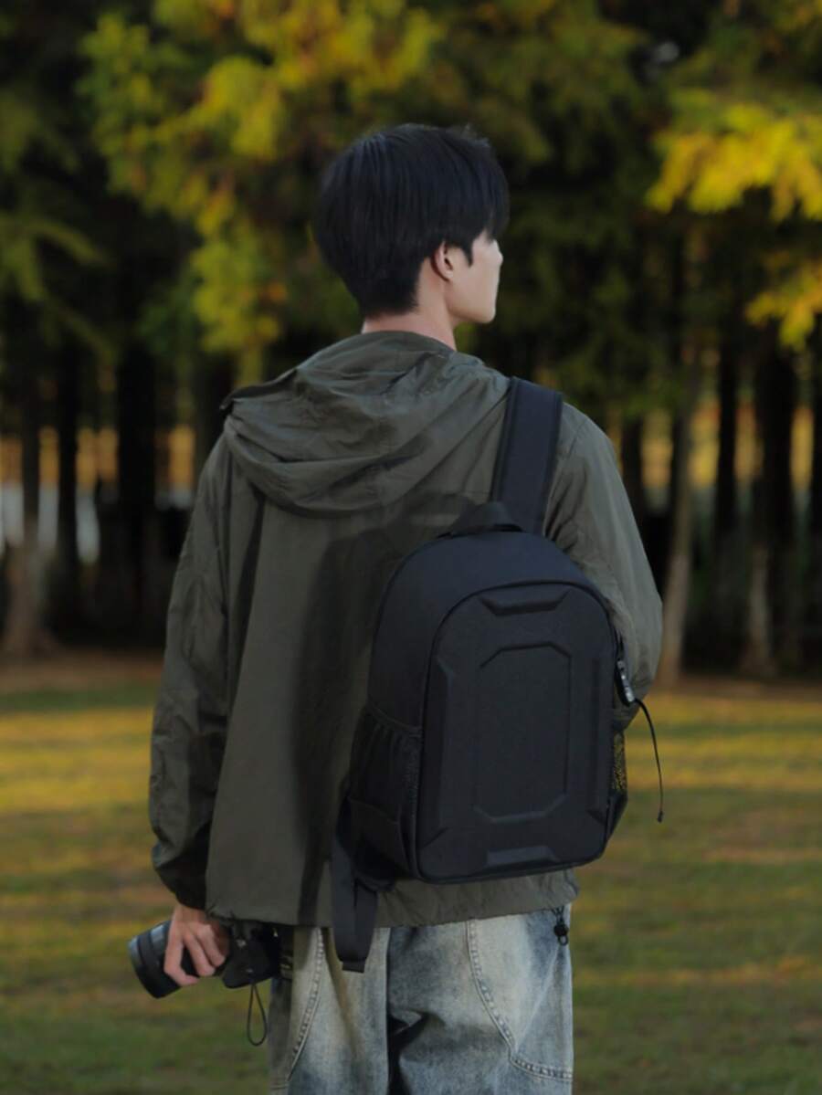 EVA Hard Shell Camera Bag, Shock-Absorbing & Wear-Resistant Outdoor Photography Backpack For DSLR Camera - Multicolor - View 1