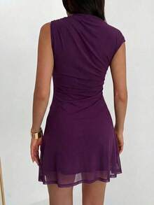 Women Midi Dresses - 紫色 - 查看 2