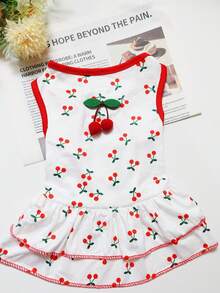 Spring/Summer/Autumn Pet Sakura Princess Dress, Suitable For Small & Medium Dogs And Cats - White - View 8