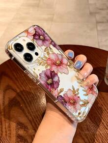 Funda transparente con estampado realista de lirio compatible con iPhone & compatible con Samsung - Multicolor - Ver 3