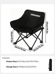 URBANWAVE Urban Wave Folding Moon Chair, Portable, Lightweight, Ergonomic, For Camping/Picnic/Beach/Garden - Multicolor - View 10