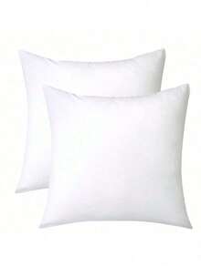 1pc/2pcs Soft & Fluffy Square Throw Pillow Insert, No Fluorescent Fiber, Filled With High Elastic Velvet. White Pillow Insert Suitable For Sofa, Bed, Breathable Sofa Decorative Cushion Insert, Without Pillow Cover. Applicable For Living Room Sofa, Room Decor, Holiday Party And Car Seat. - White - View 13
