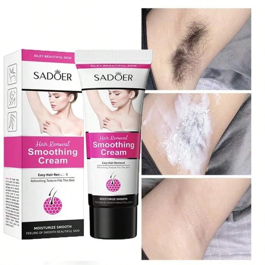 SADOER 2件組絲滑除毛膏,適用於全身除毛。含美白配方滑順除毛凝膠,無毛絨感,不刺激,適合女性、母親、妻子、青少年及身體護理 - 多款 - 查看 1