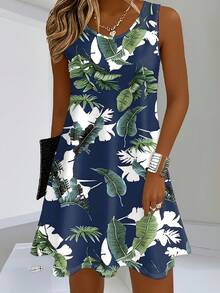 Ropa de Mujer Western Primavera Verano Estampado Floral Digital Casual Vestido Largo Vestido de Leche - Multicolor - Ver 5