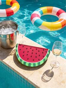 10pcs/20pcs/30pcs Red & Green Watermelon Paper Plates, 10.2 X 5.9 Inch Summer Fruit Shaped Plates, Cute Watermelon Slice Design Party Plates, Red & Green Summer Theme Plates Suitable For Tropical Parties, BBQ, Picnic, Birthday, Hawaiian Style Gatherings, Holiday Events, Unisex - Multicolor - View 6